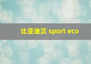 比亚迪汉 sport eco